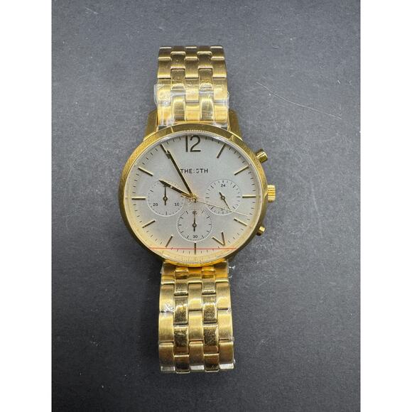 The 5th London Unisex Watch Gold Tone Stainless Steel White Face 38MM Brand New main image 7